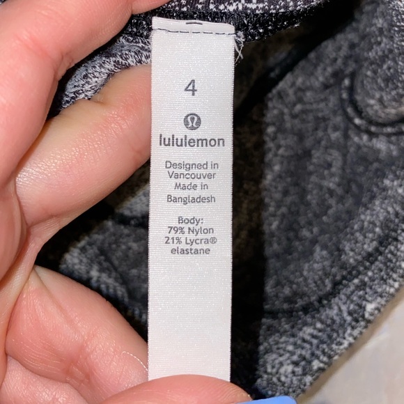 Lululemon Black and White Speckled Leggings - Picture 4 of 4